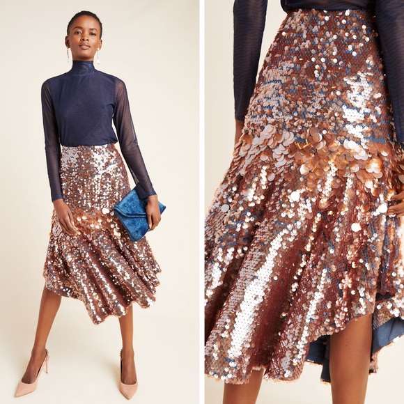 Anthropologie Dresses & Skirts - Anthropologie Leonita Sequined Midi Skirt